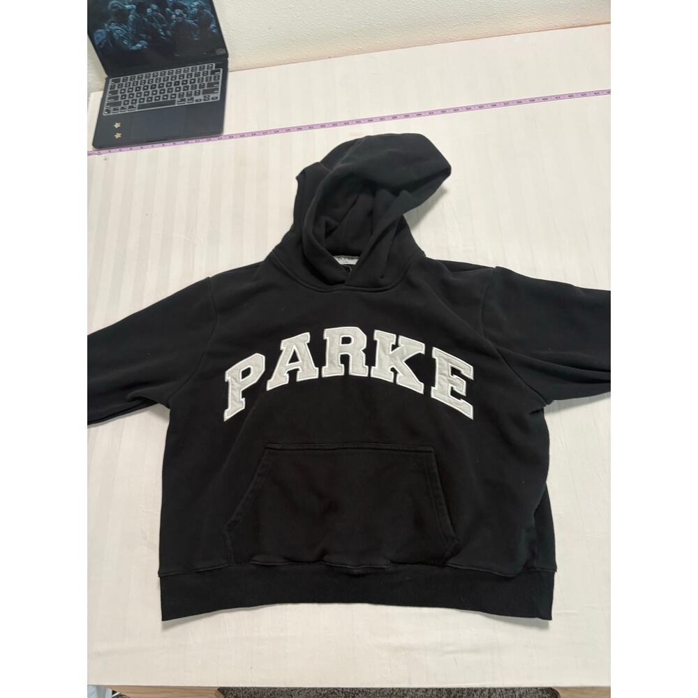 PARKE Varsity Logo Hoodie – Black – Size L/XL